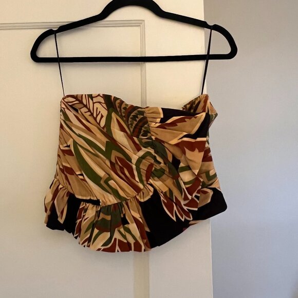 Zara Set, Maxi Skirt and Tube Top, Tropical, Top = Size M, Skirt = Size S - Picture 2 of 4